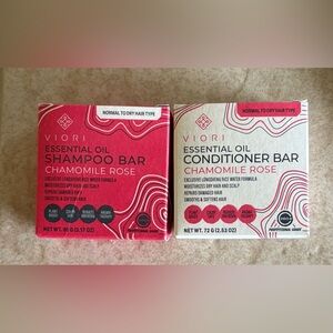 Chamomile Rose Shampoo and Conditioner Bar Set